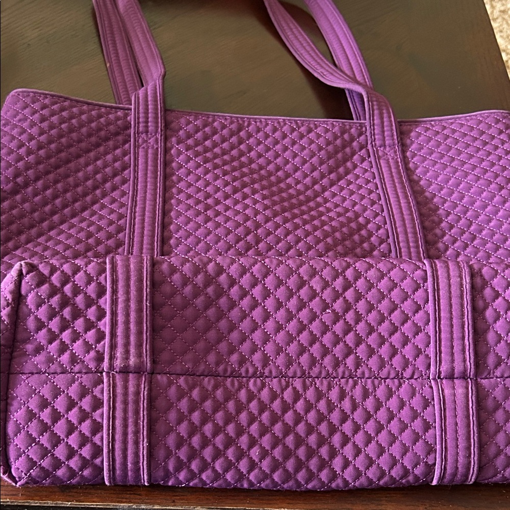 Vera Bradley Plum Quilted Tote with Front Zip Pocket - Picture 3 of 3
